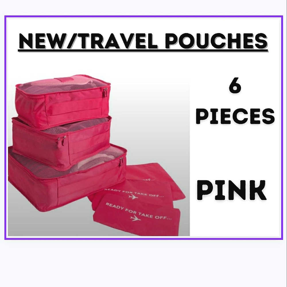 🔥6-Piece Luggage Packing Cubes & Laundry Pouches